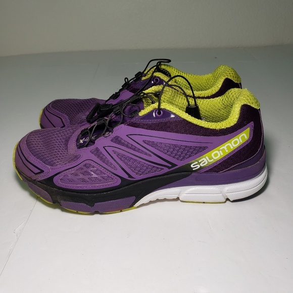 purple salomon shoes